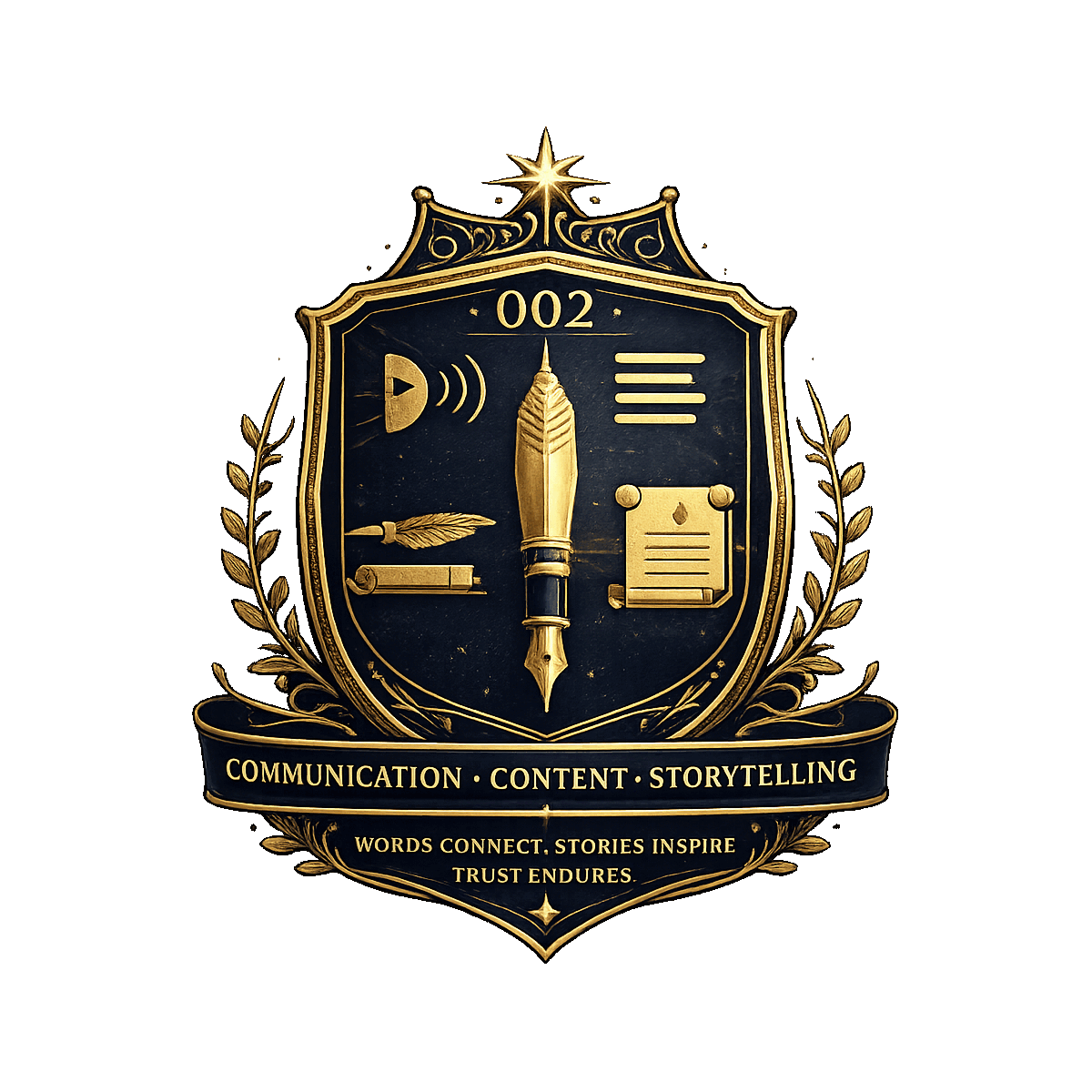 Course 002 communication, content and storytelling crest